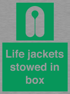 Life jackets stowed in box